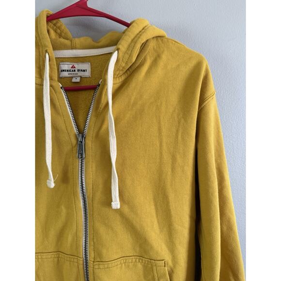 American Giant Womens Mid Weight Full Zip Hoodie Nugget Gold Size Small - Picture 4 of 8